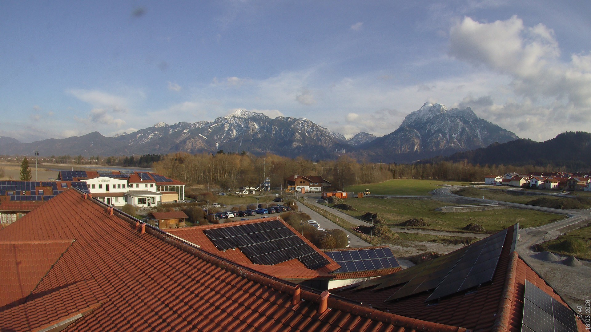 Archiv Foto Webcam Füssen: Ausblick vom Hotel Sommer