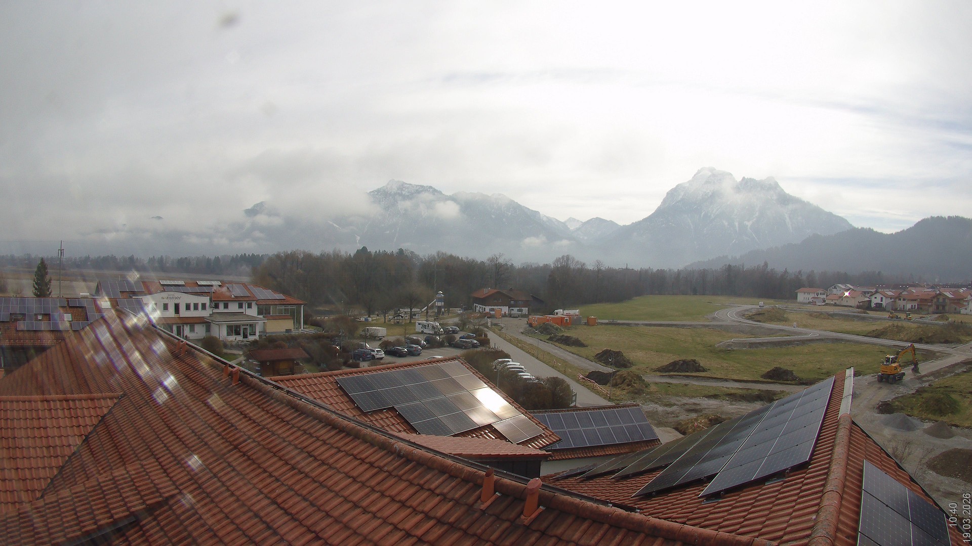 Archiv Foto Webcam Füssen: Ausblick vom Hotel Sommer