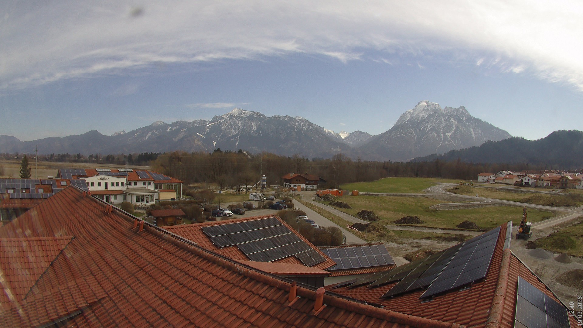 Archiv Foto Webcam Füssen: Ausblick vom Hotel Sommer