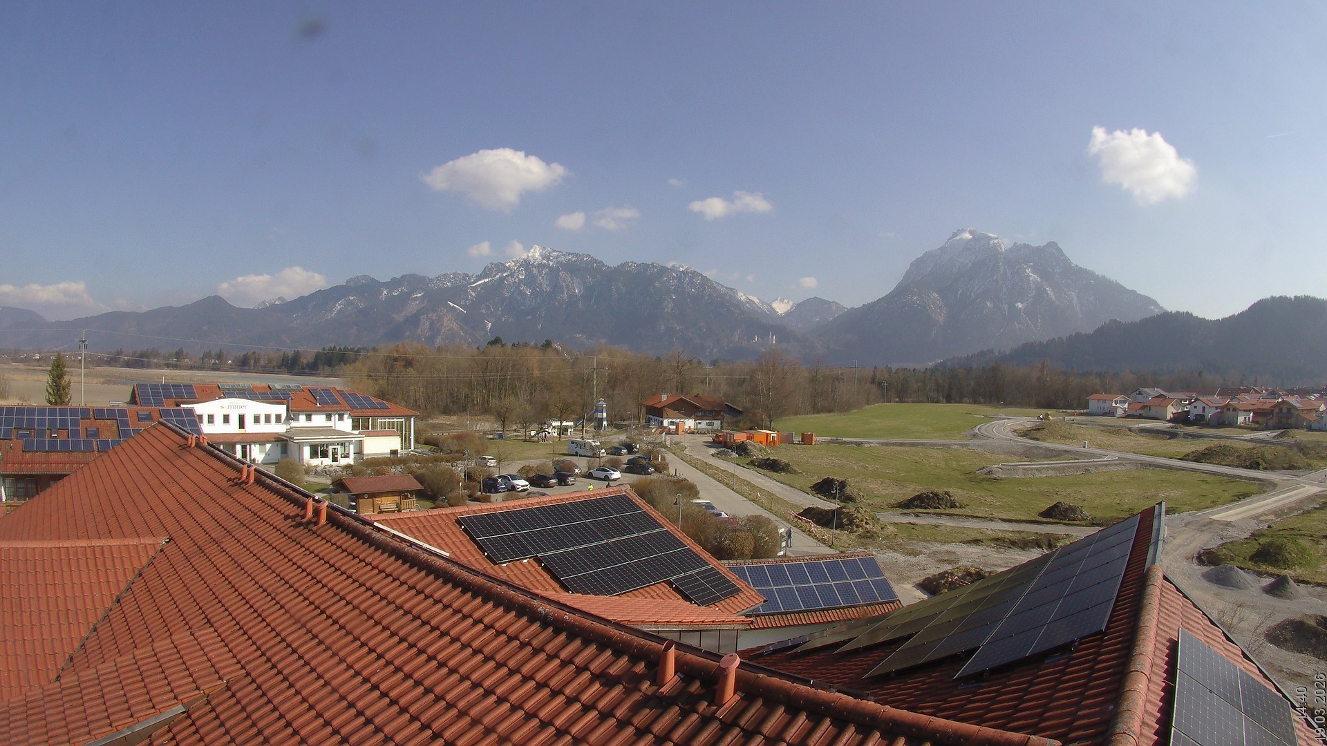 Archiv Foto Webcam Füssen: Ausblick vom Hotel Sommer
