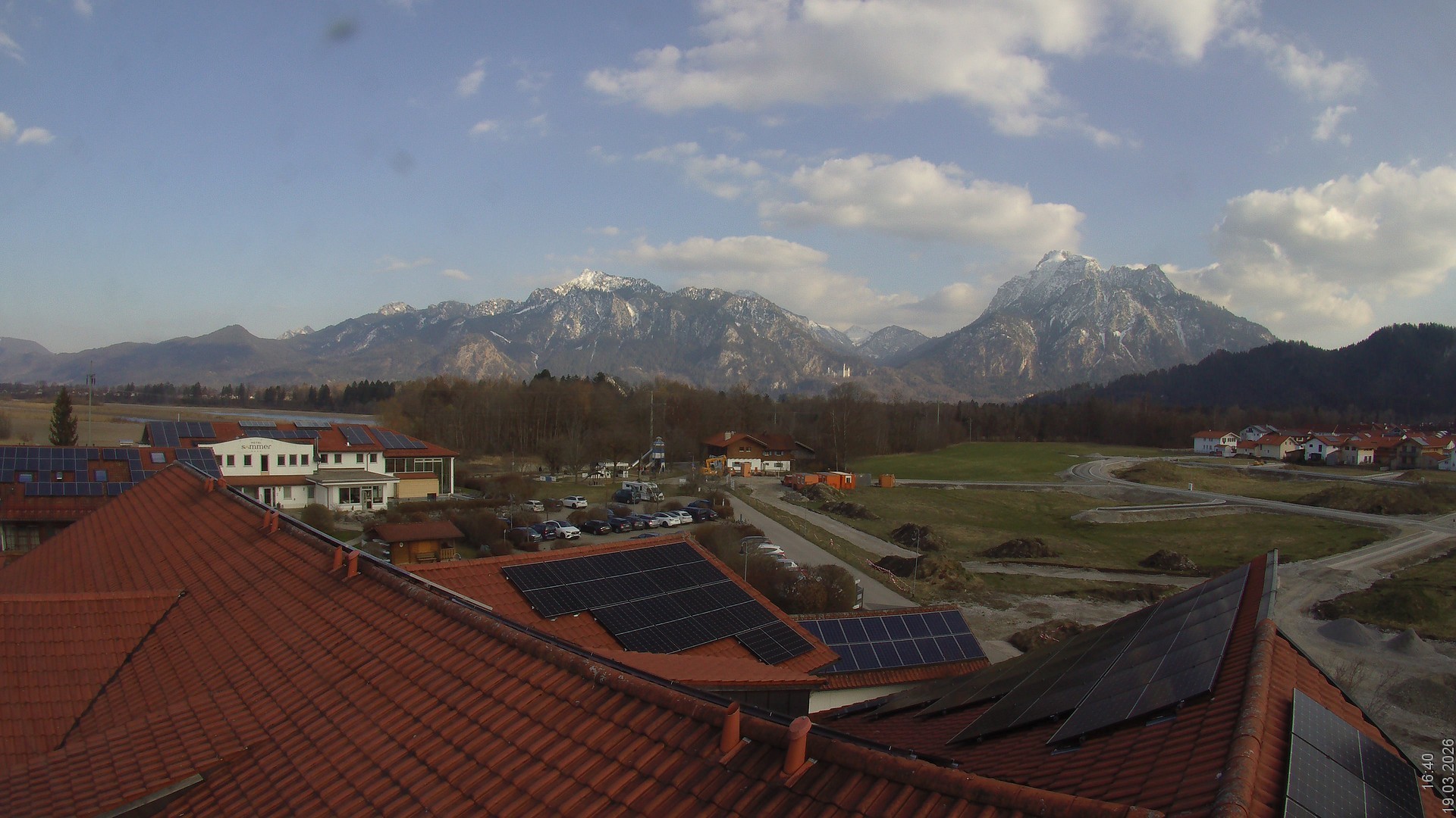 Archiv Foto Webcam Füssen: Ausblick vom Hotel Sommer