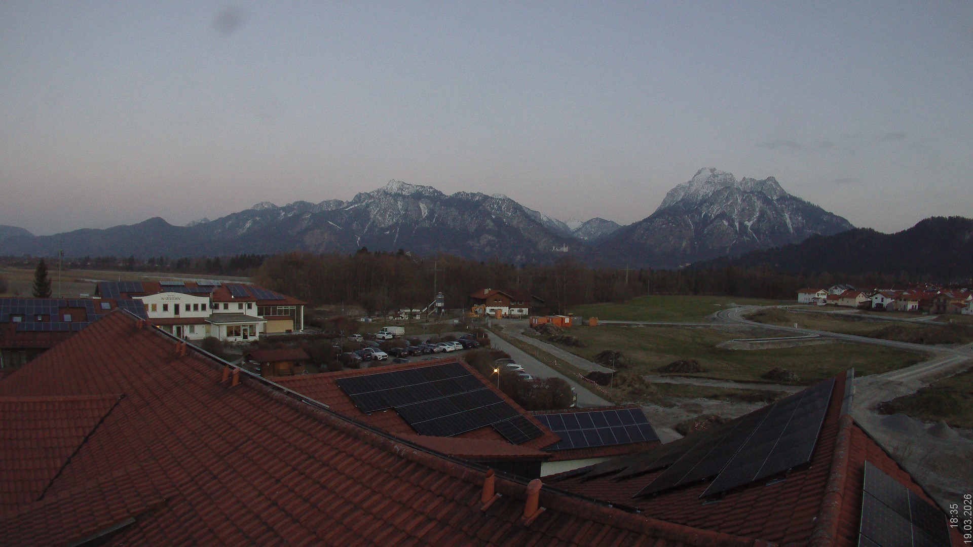Archiv Foto Webcam Füssen: Ausblick vom Hotel Sommer
