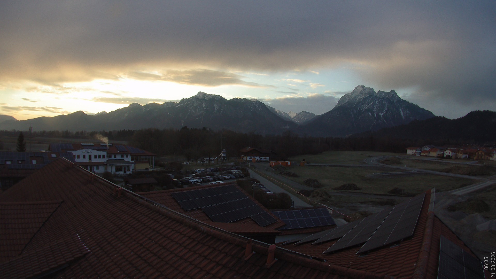 Archived image Webcam View from the Hotel Sommer (Allgäu)