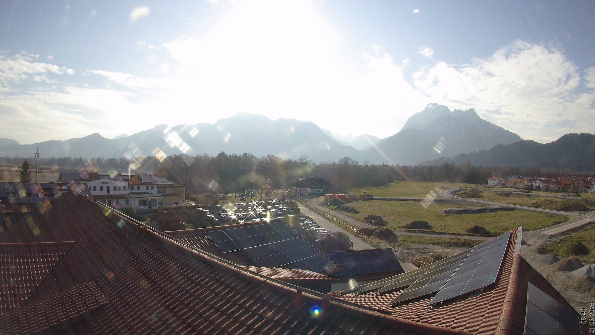 Archived image Webcam View from the Hotel Sommer (Allgäu)