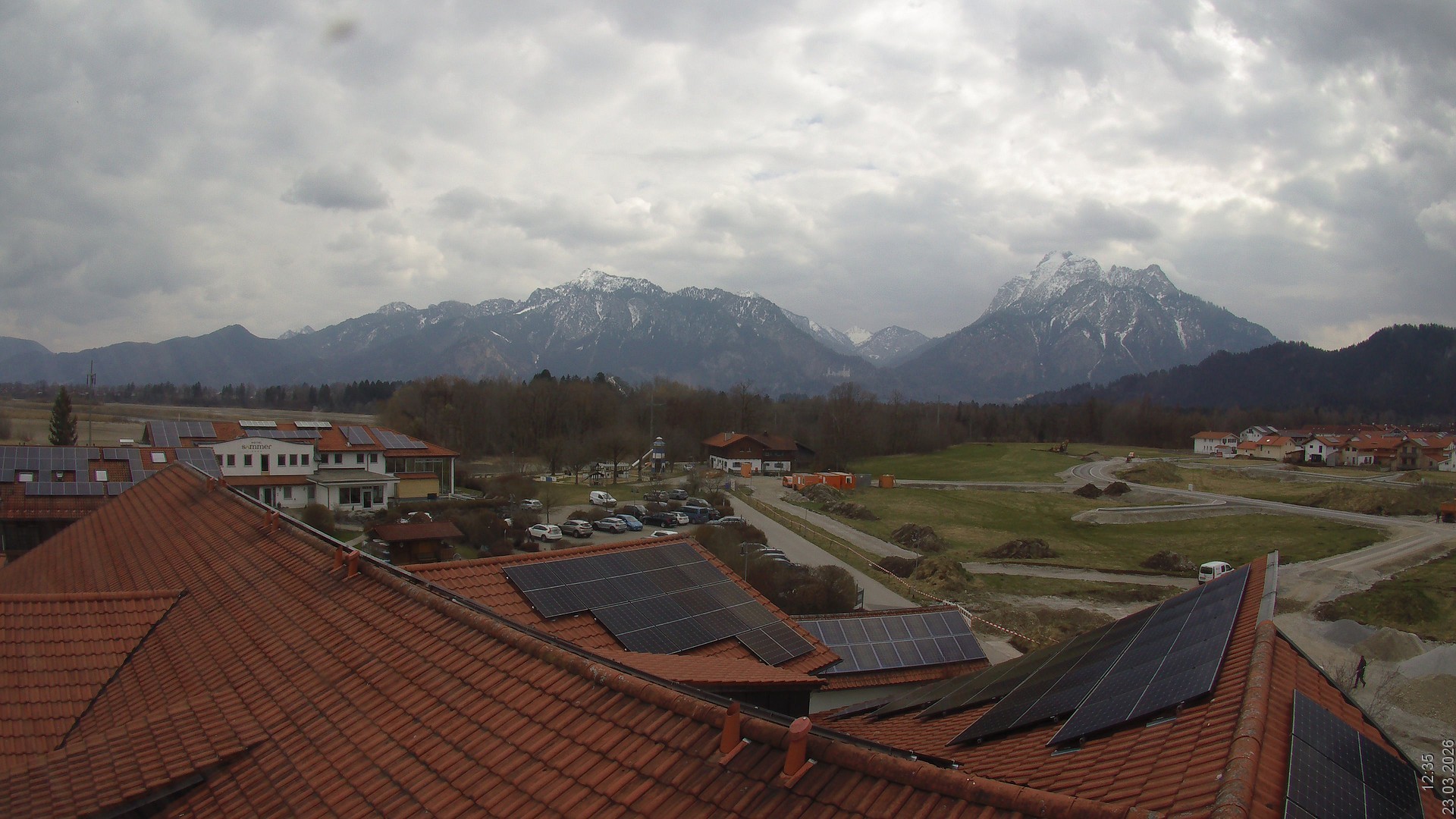 Archiv Foto Webcam Füssen: Ausblick vom Hotel Sommer