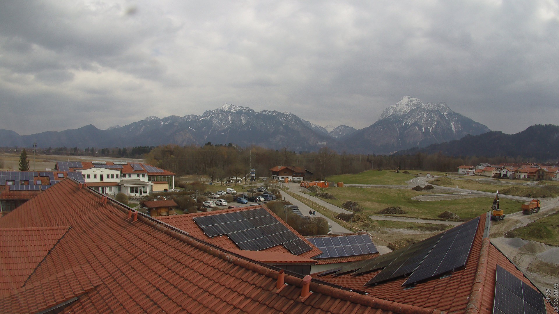 Archiv Foto Webcam Füssen: Ausblick vom Hotel Sommer