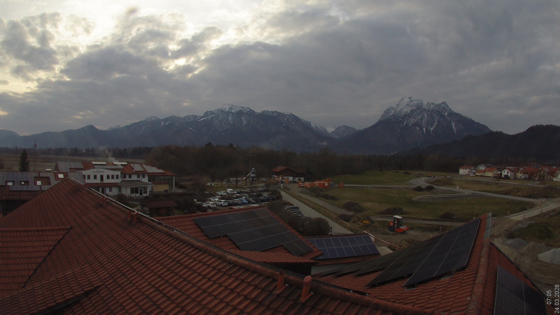 Archiv Foto Webcam Füssen: Ausblick vom Hotel Sommer