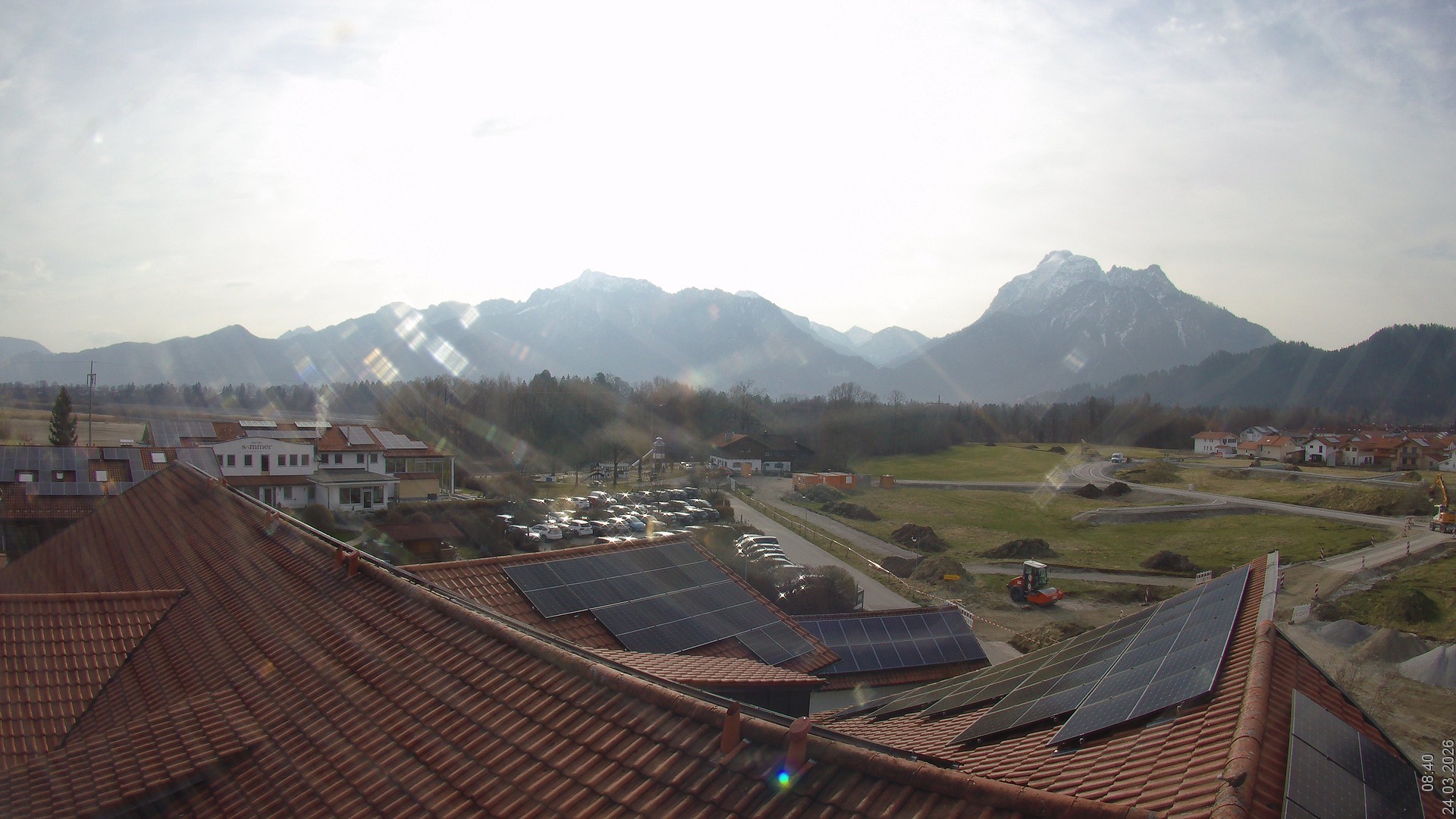 Archiv Foto Webcam Füssen: Ausblick vom Hotel Sommer