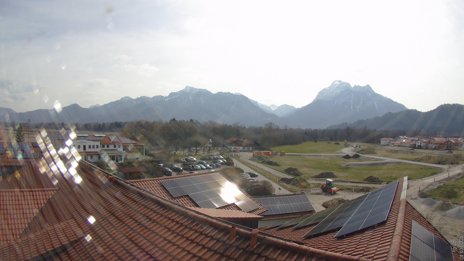 Archiv Foto Webcam Füssen: Ausblick vom Hotel Sommer
