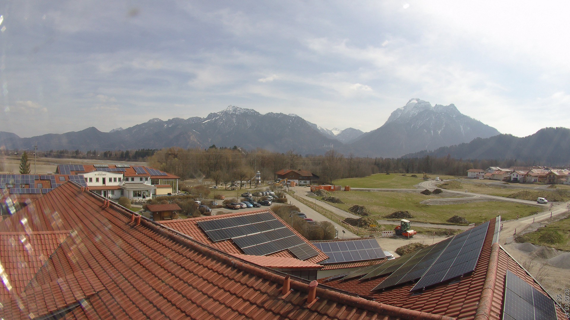 Archiv Foto Webcam Füssen: Ausblick vom Hotel Sommer