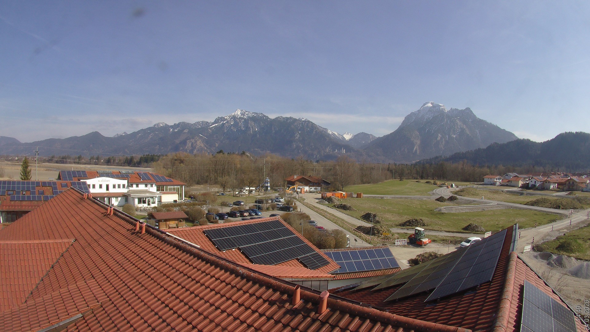 Archiv Foto Webcam Füssen: Ausblick vom Hotel Sommer