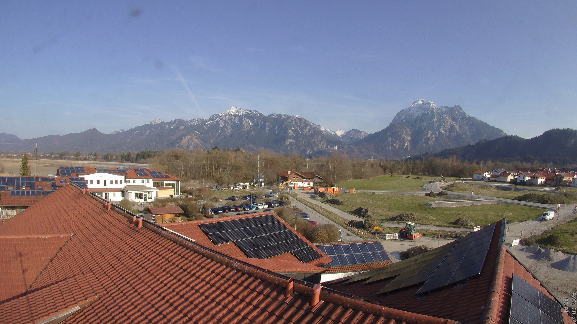 Archiv Foto Webcam Füssen: Ausblick vom Hotel Sommer