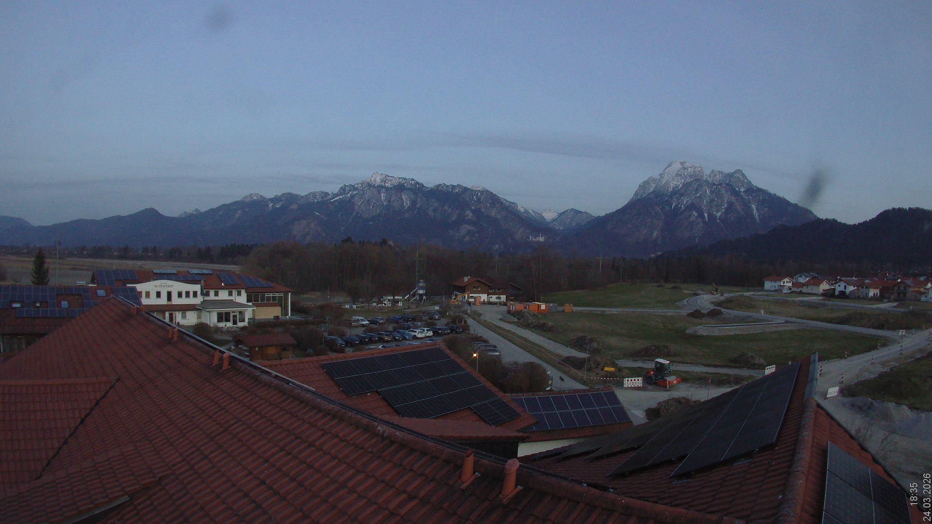 Archiv Foto Webcam Füssen: Ausblick vom Hotel Sommer