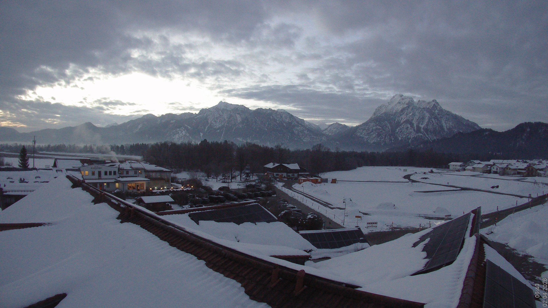 Archiv Foto Webcam Füssen: Ausblick vom Hotel Sommer