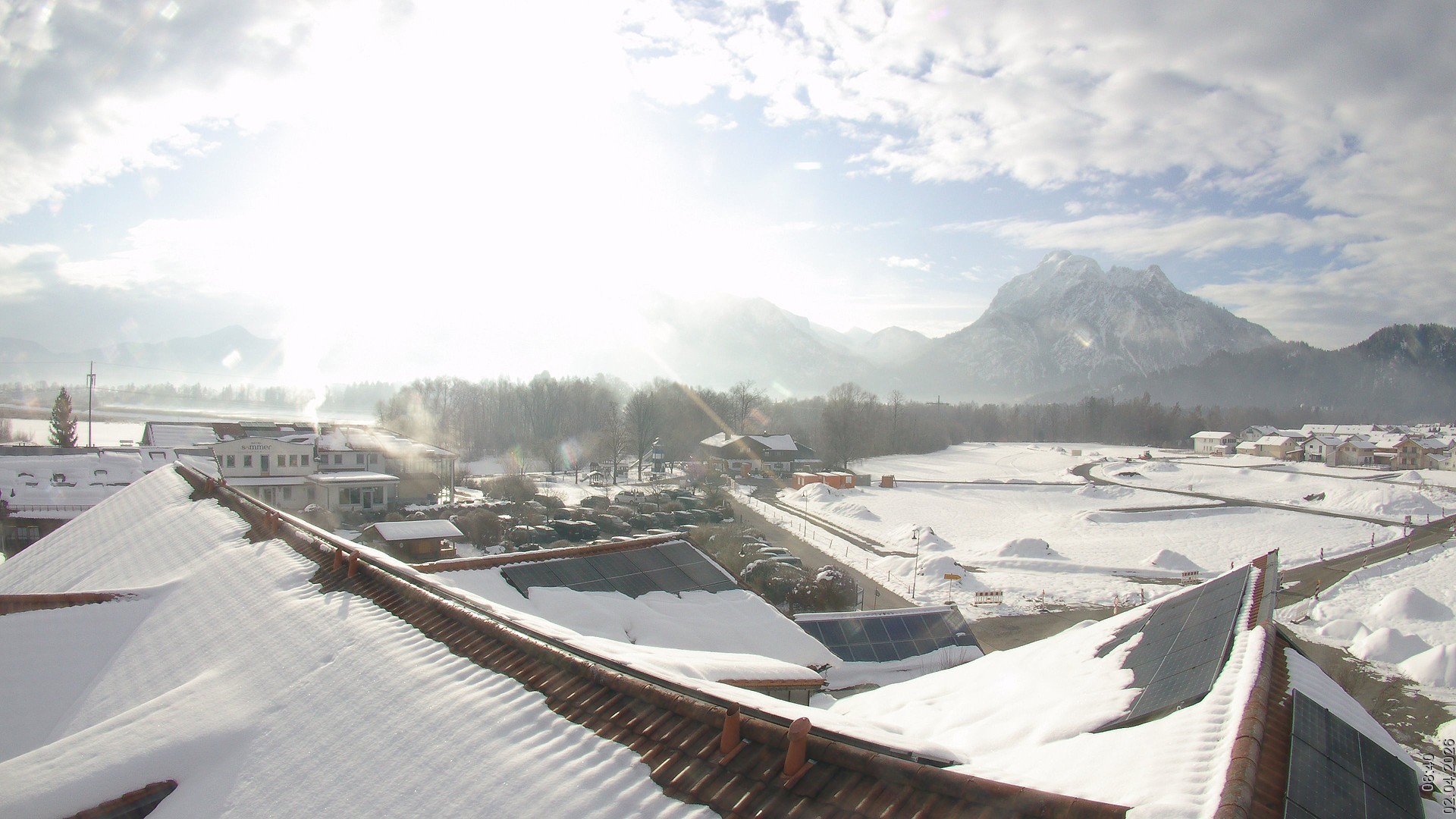 Archiv Foto Webcam Füssen: Ausblick vom Hotel Sommer