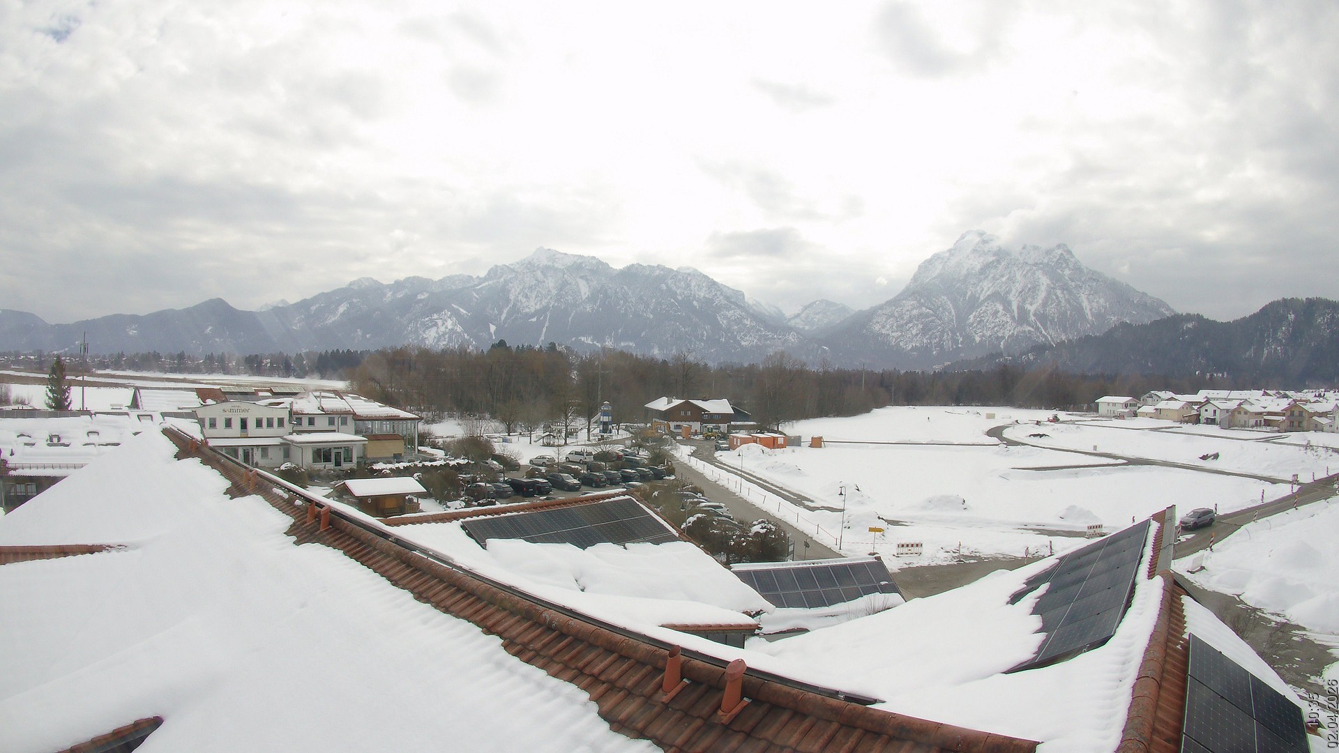 Archiv Foto Webcam Füssen: Ausblick vom Hotel Sommer