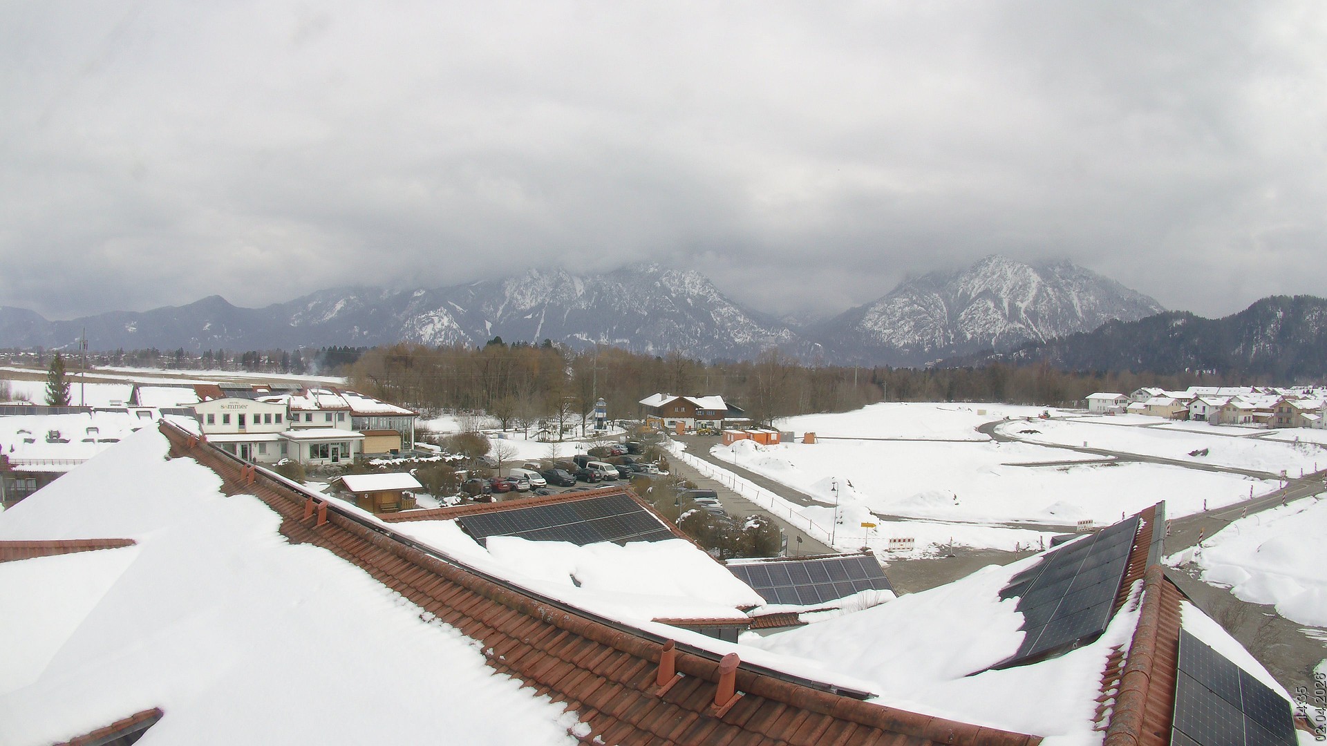 Archiv Foto Webcam Füssen: Ausblick vom Hotel Sommer