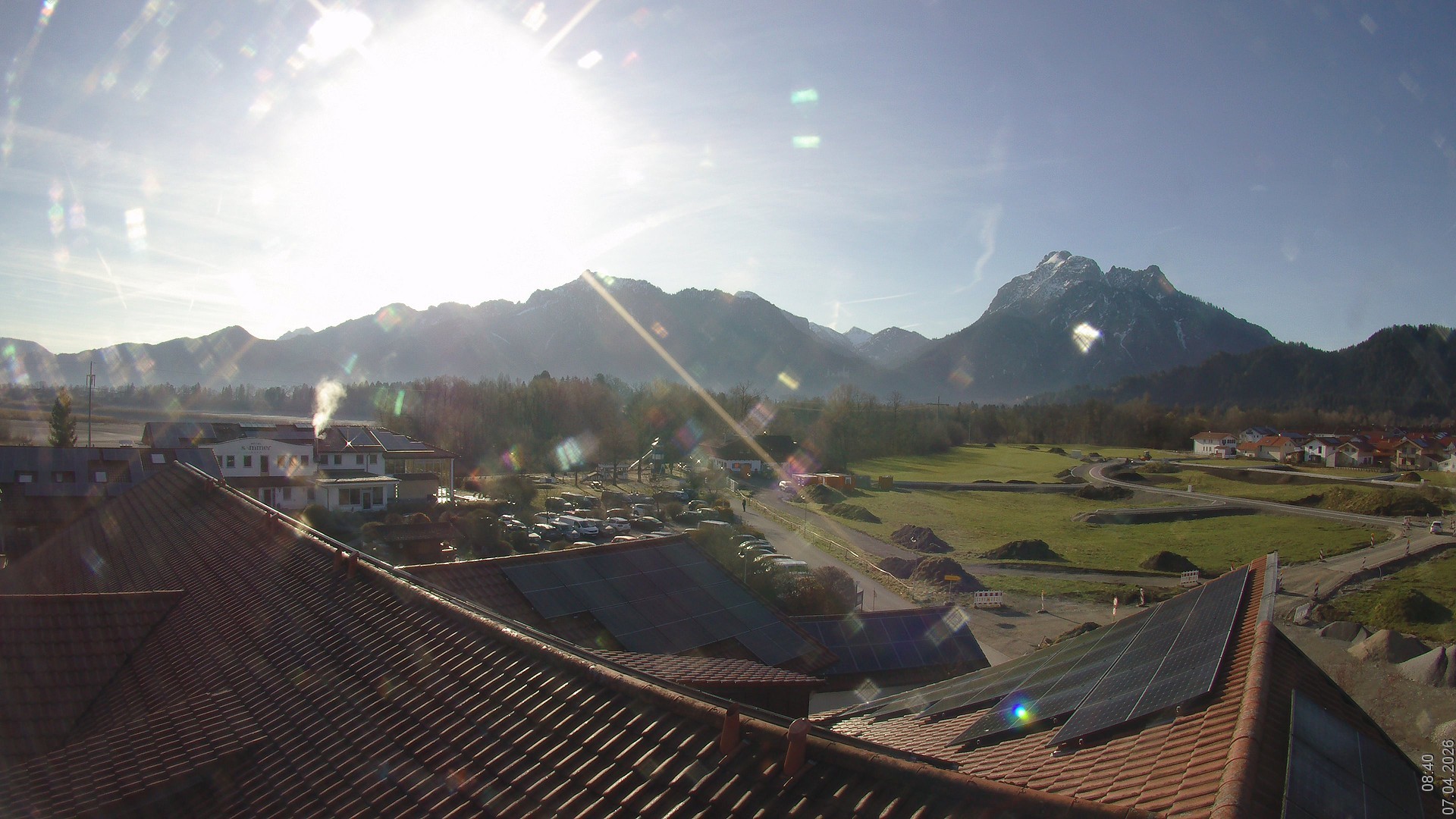 Archiv Foto Webcam Füssen: Ausblick vom Hotel Sommer