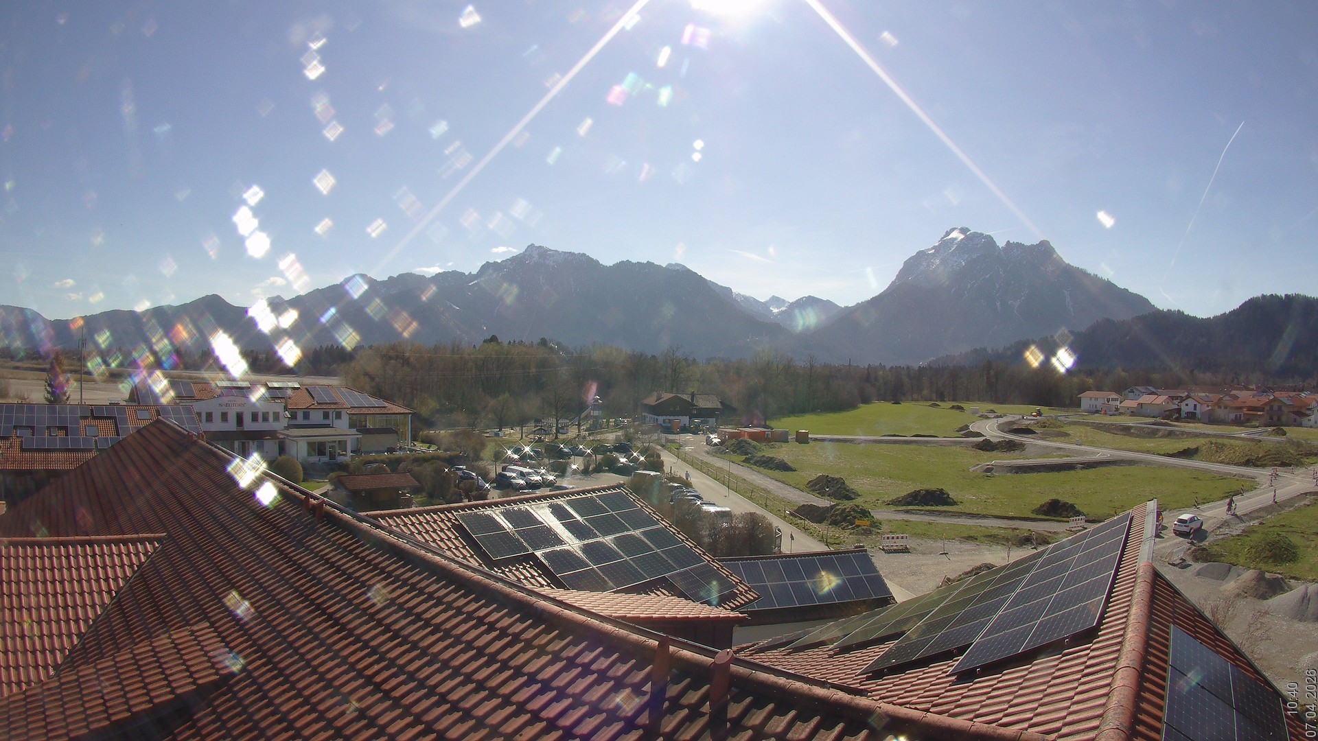 Archiv Foto Webcam Füssen: Ausblick vom Hotel Sommer