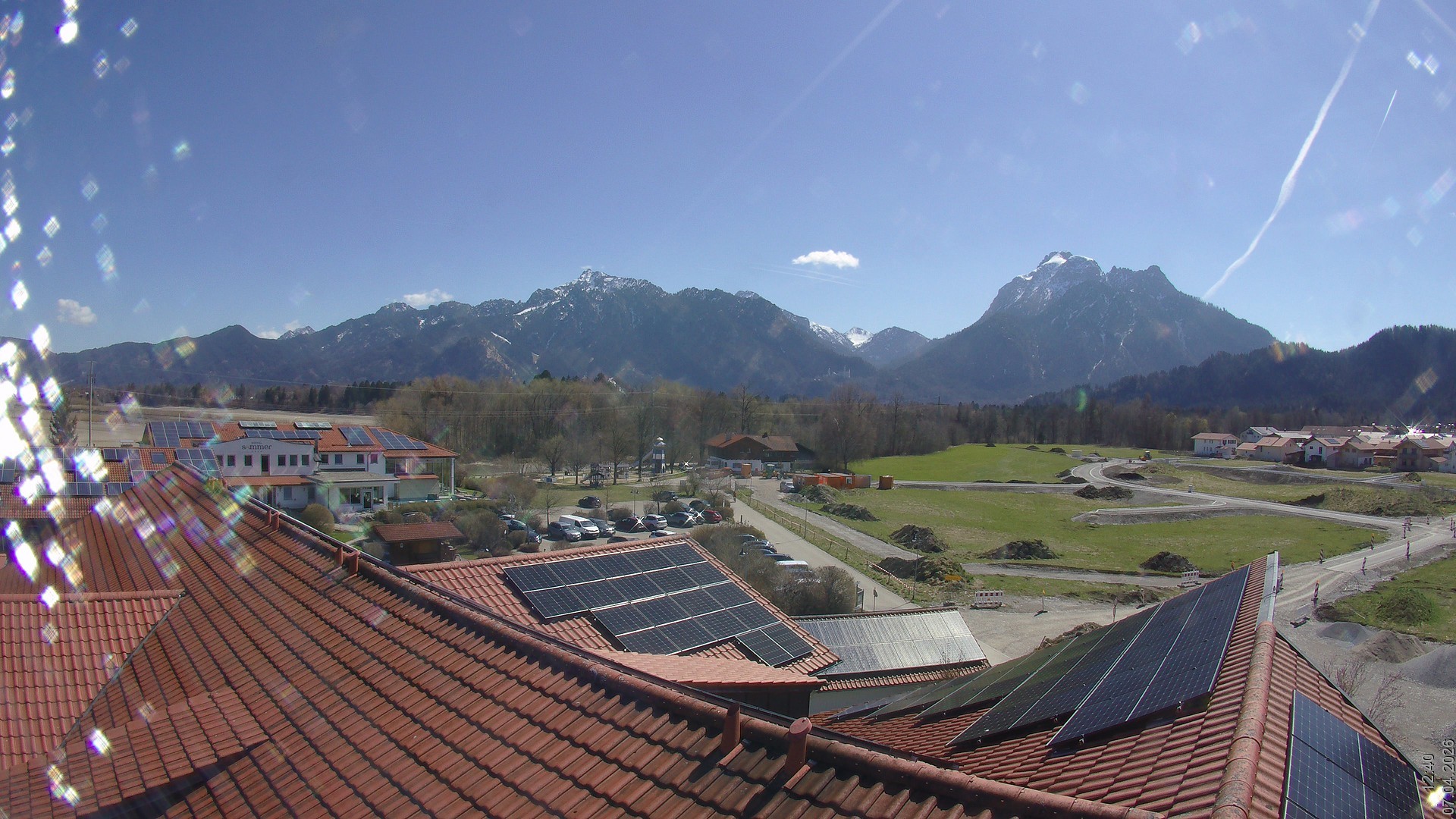 Archiv Foto Webcam Füssen: Ausblick vom Hotel Sommer