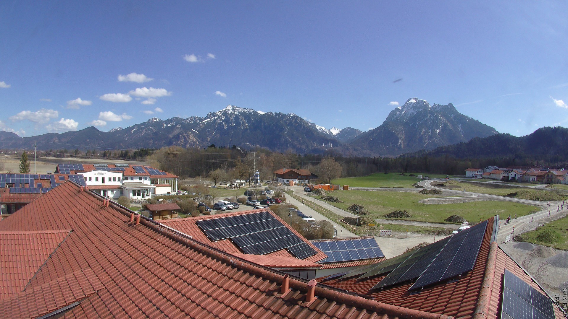 Archiv Foto Webcam Füssen: Ausblick vom Hotel Sommer