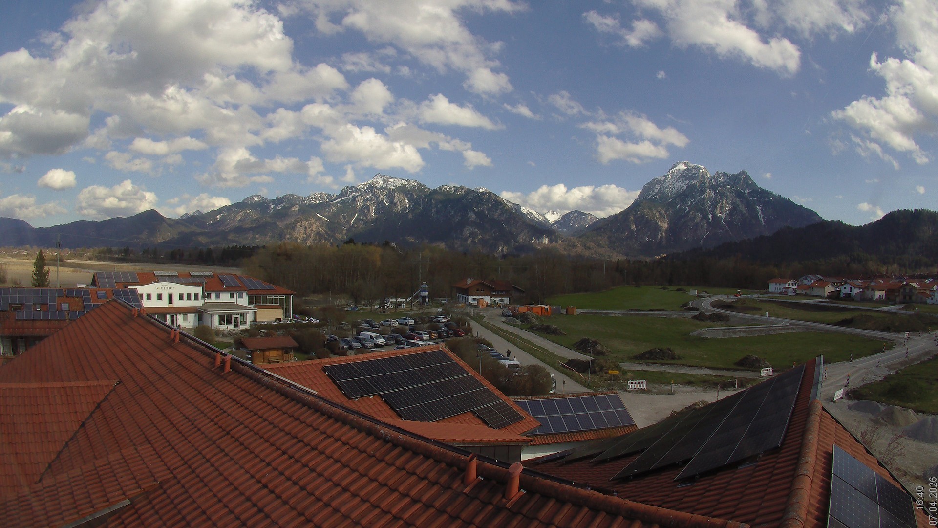 Archiv Foto Webcam Füssen: Ausblick vom Hotel Sommer