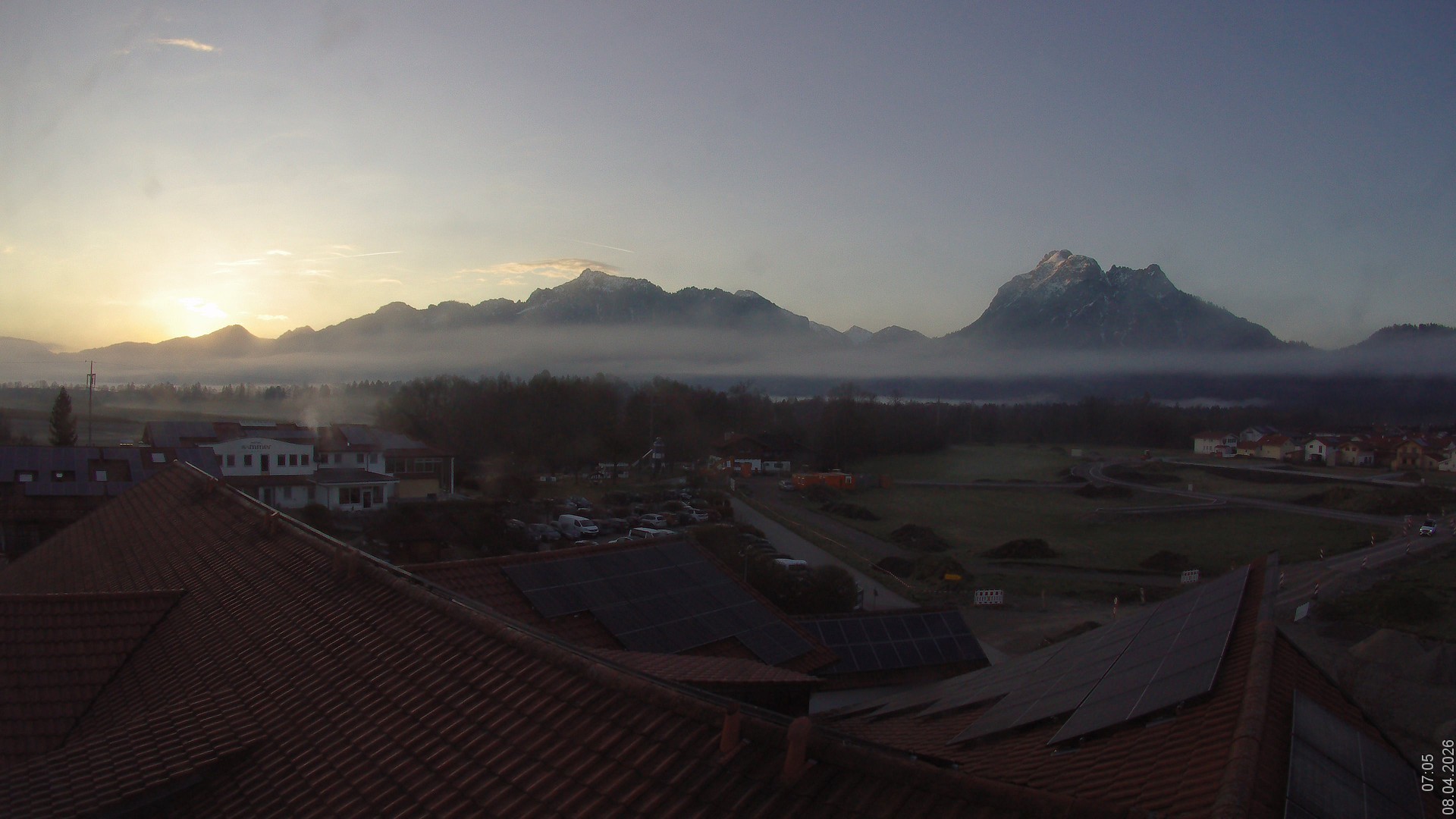 Archiv Foto Webcam Füssen: Ausblick vom Hotel Sommer