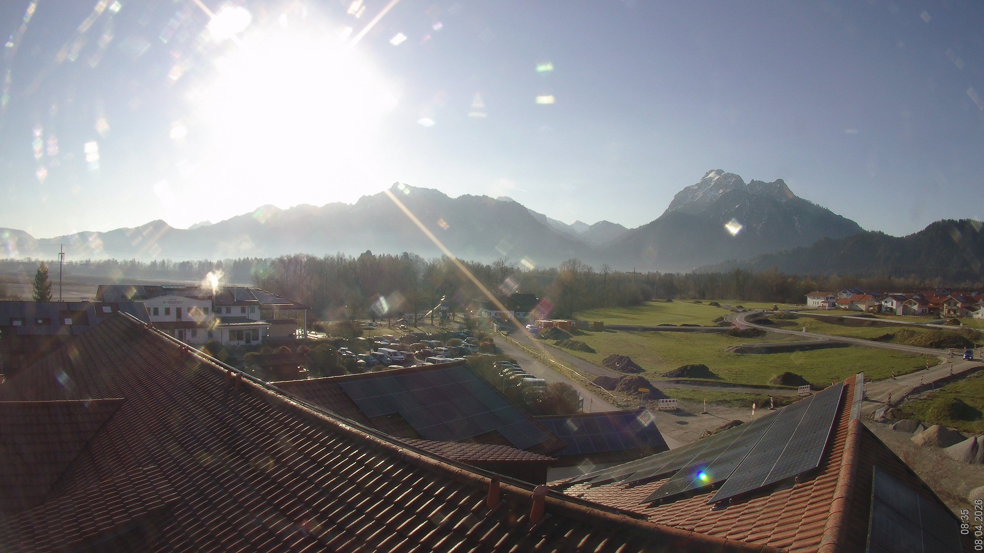 Archiv Foto Webcam Füssen: Ausblick vom Hotel Sommer