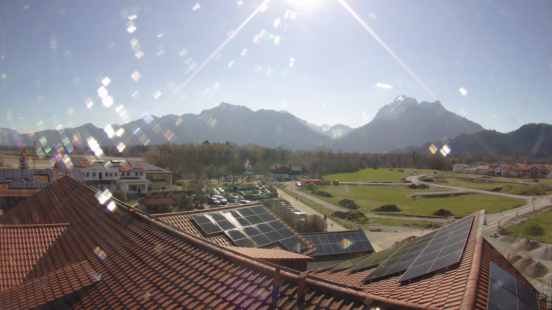 Archiv Foto Webcam Füssen: Ausblick vom Hotel Sommer