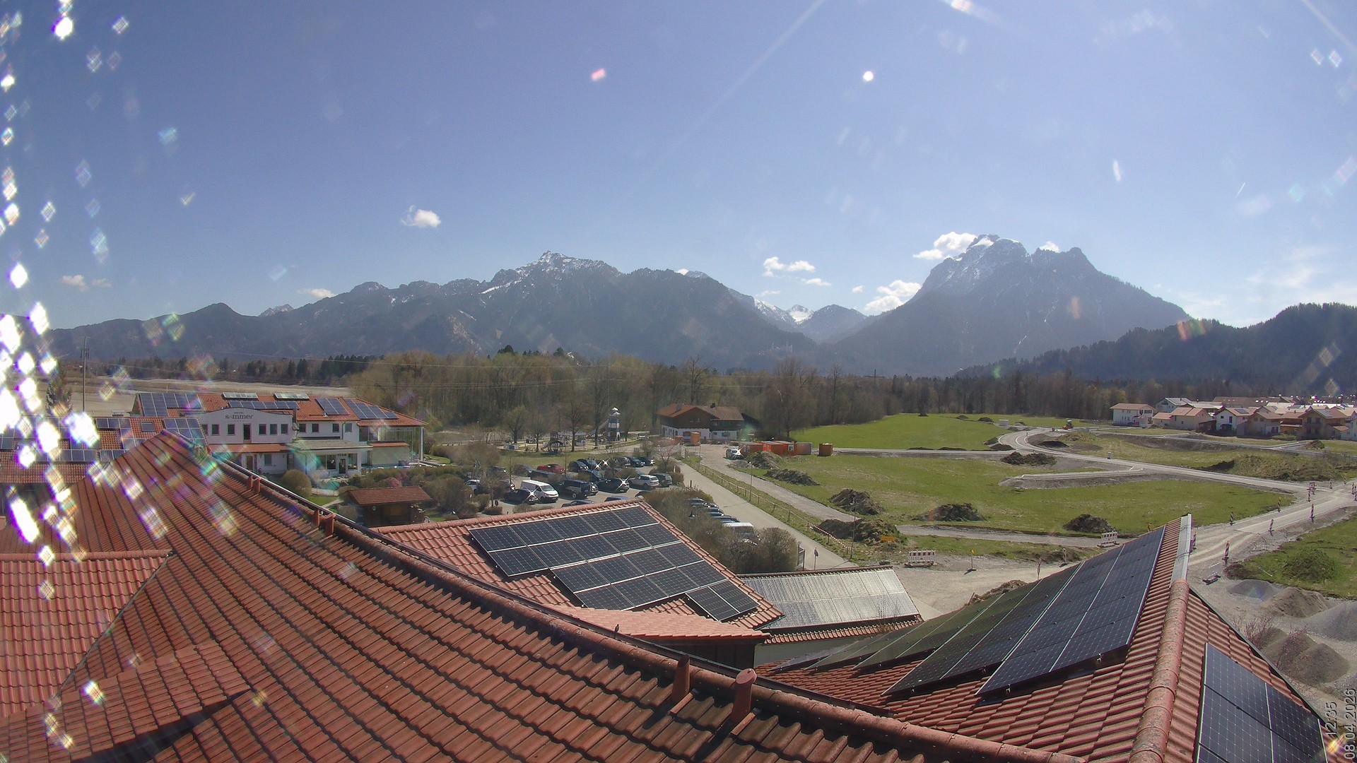 Archiv Foto Webcam Füssen: Ausblick vom Hotel Sommer