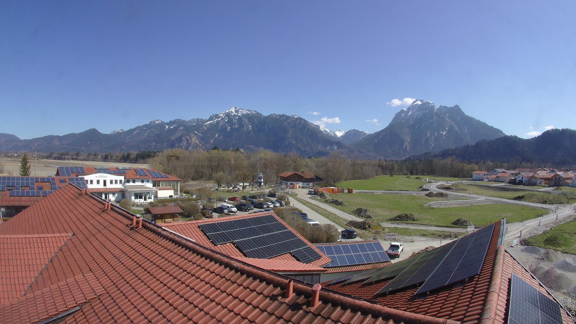 Archiv Foto Webcam Füssen: Ausblick vom Hotel Sommer