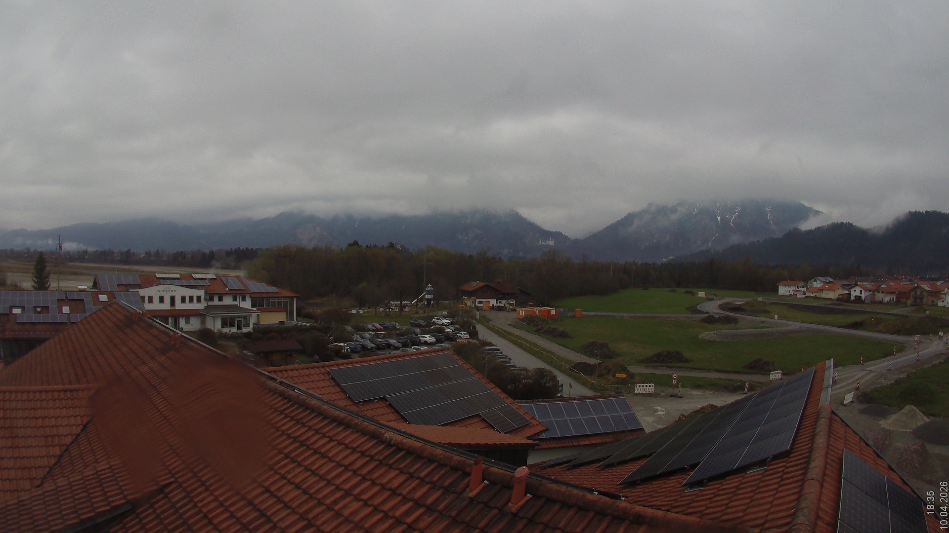 Archiv Foto Webcam Füssen: Ausblick vom Hotel Sommer
