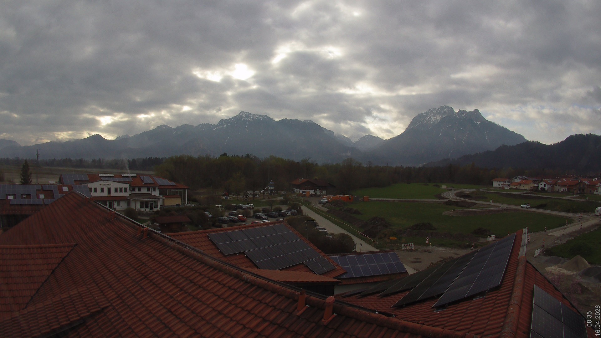 Archiv Foto Webcam Füssen: Ausblick vom Hotel Sommer