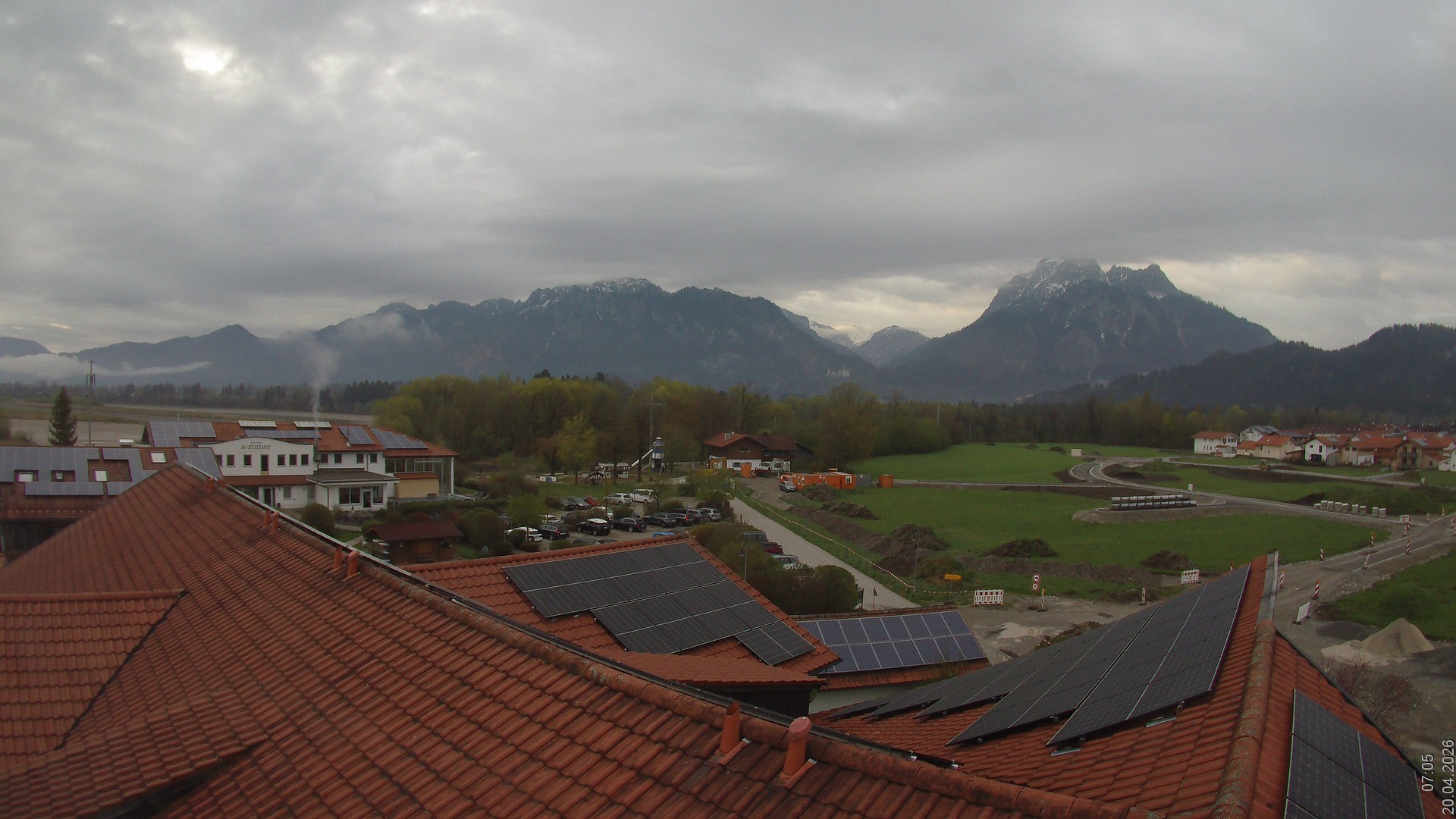 Archiv Foto Webcam Füssen: Ausblick vom Hotel Sommer