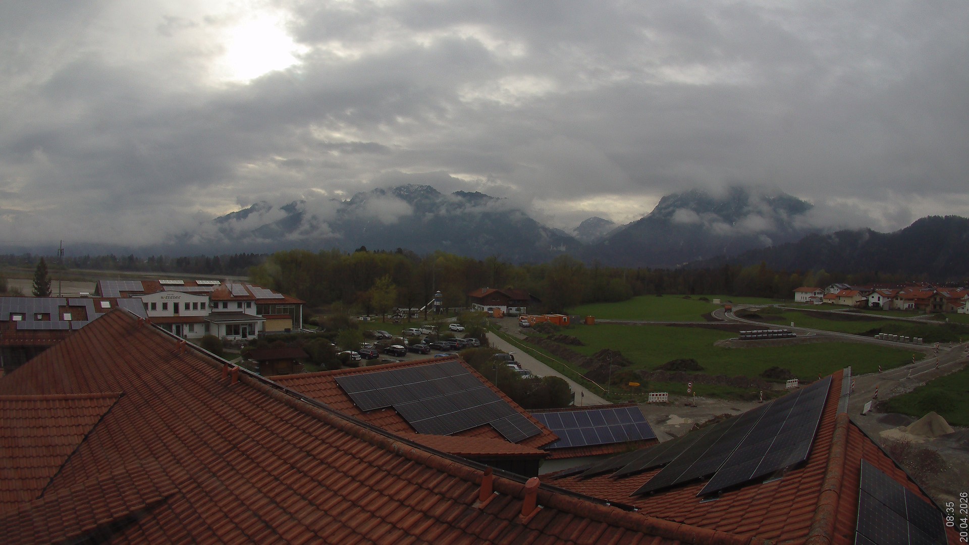 Archiv Foto Webcam Füssen: Ausblick vom Hotel Sommer
