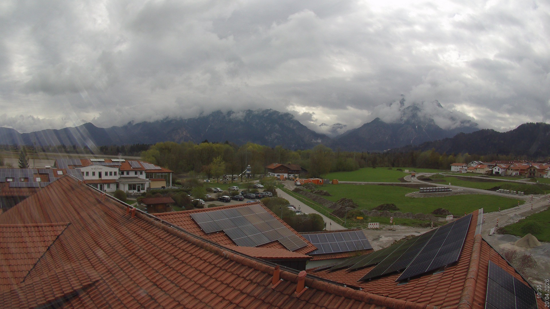 Archiv Foto Webcam Füssen: Ausblick vom Hotel Sommer