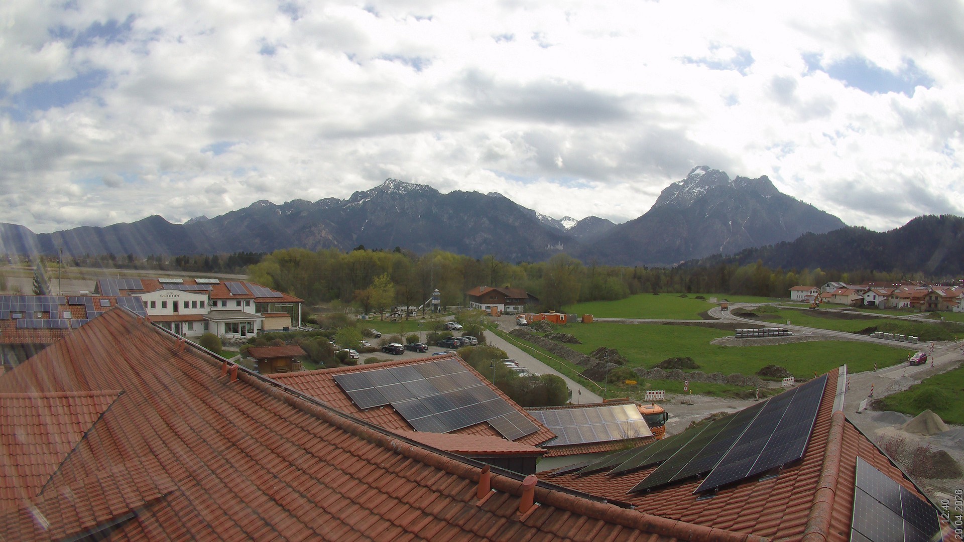 Archiv Foto Webcam Füssen: Ausblick vom Hotel Sommer