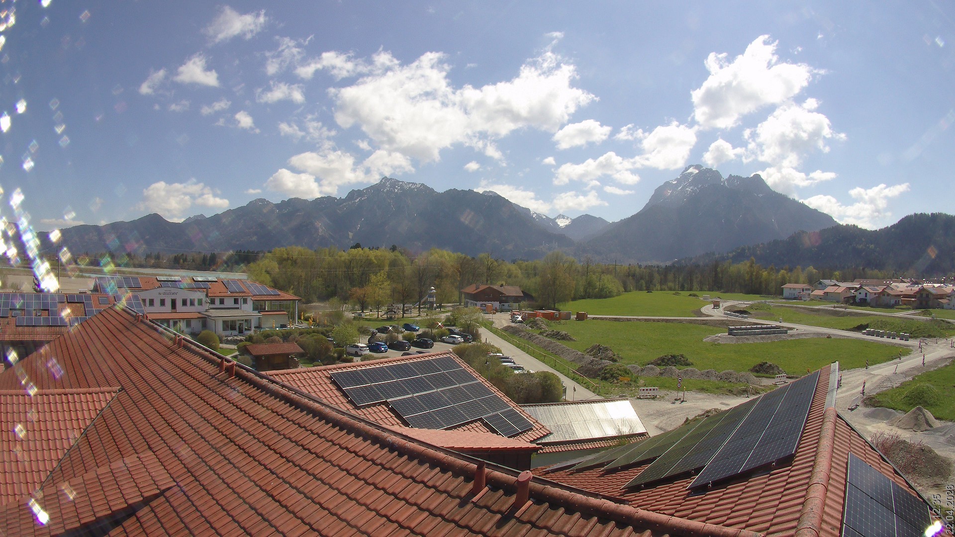 Archiv Foto Webcam Füssen: Ausblick vom Hotel Sommer