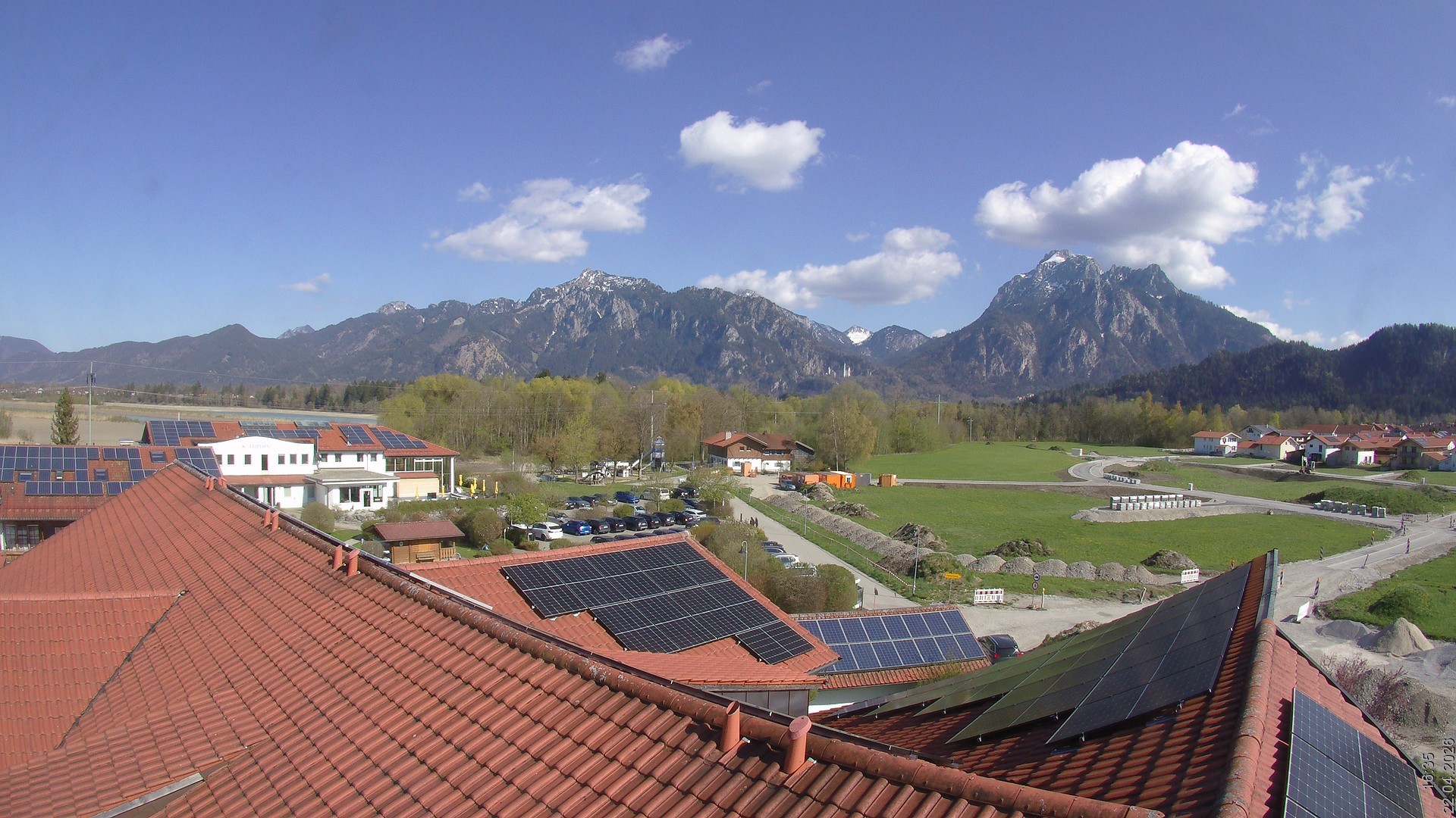 Archiv Foto Webcam Füssen: Ausblick vom Hotel Sommer