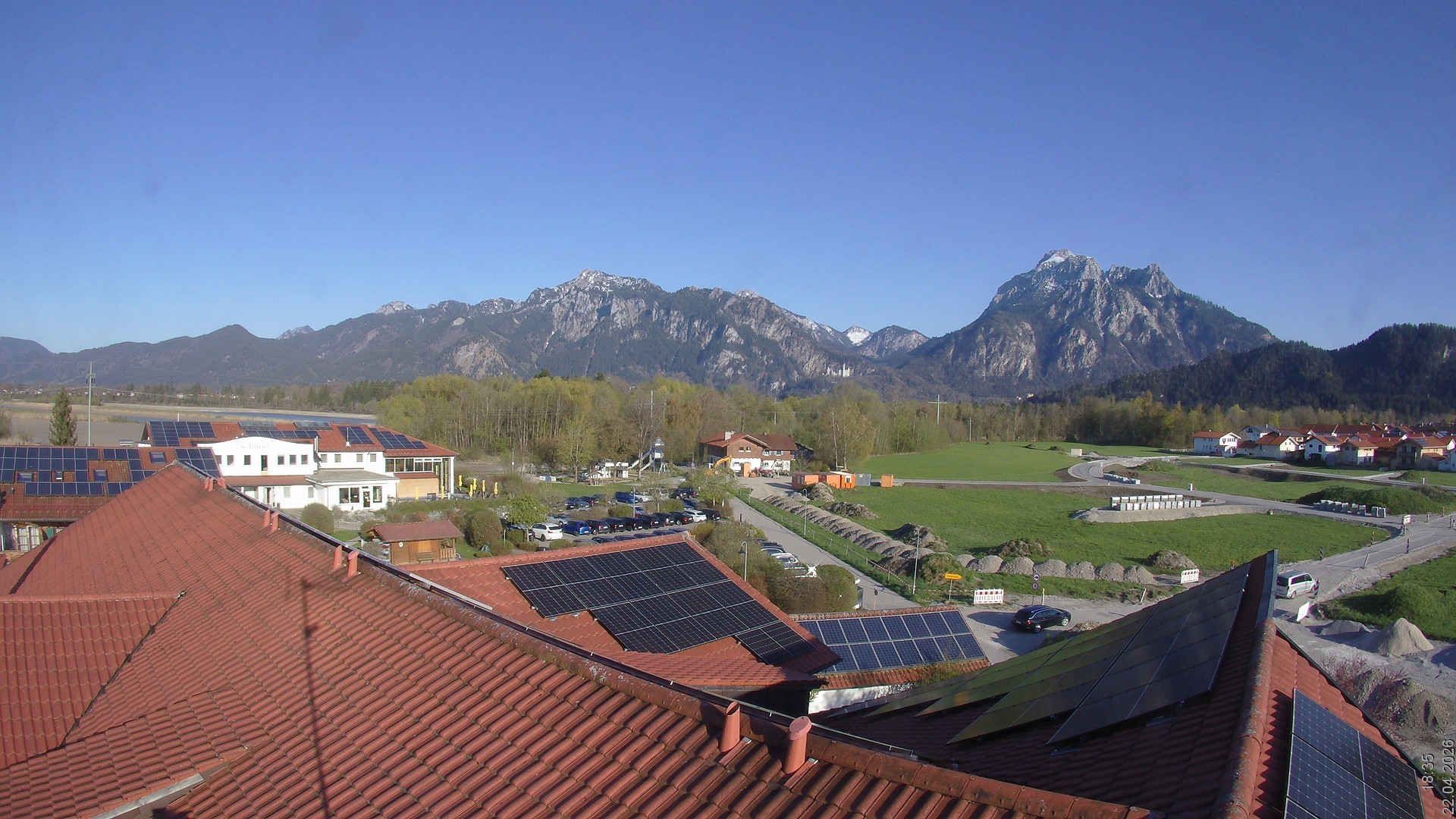Archiv Foto Webcam Füssen: Ausblick vom Hotel Sommer