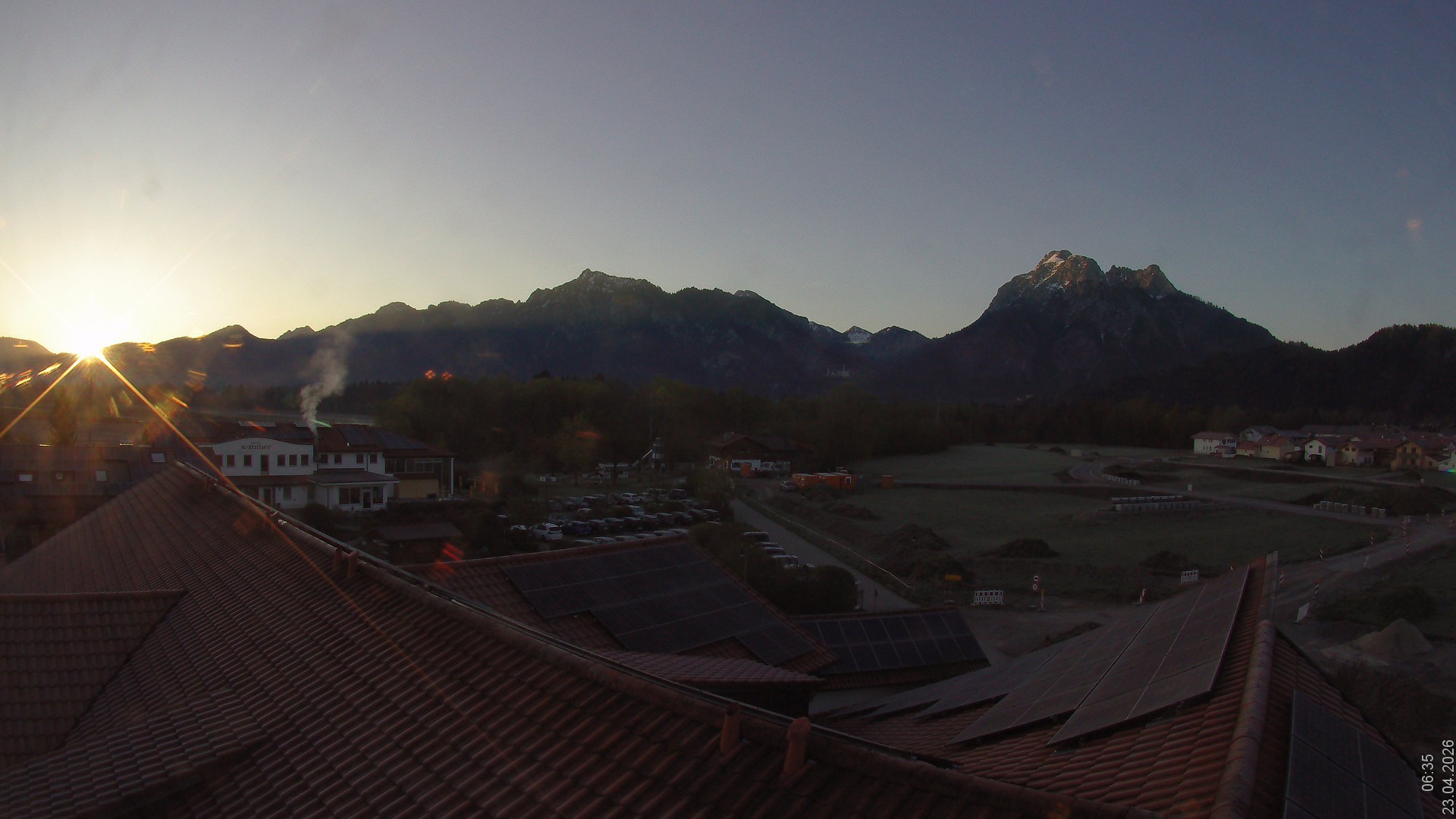 Archiv Foto Webcam Füssen: Ausblick vom Hotel Sommer