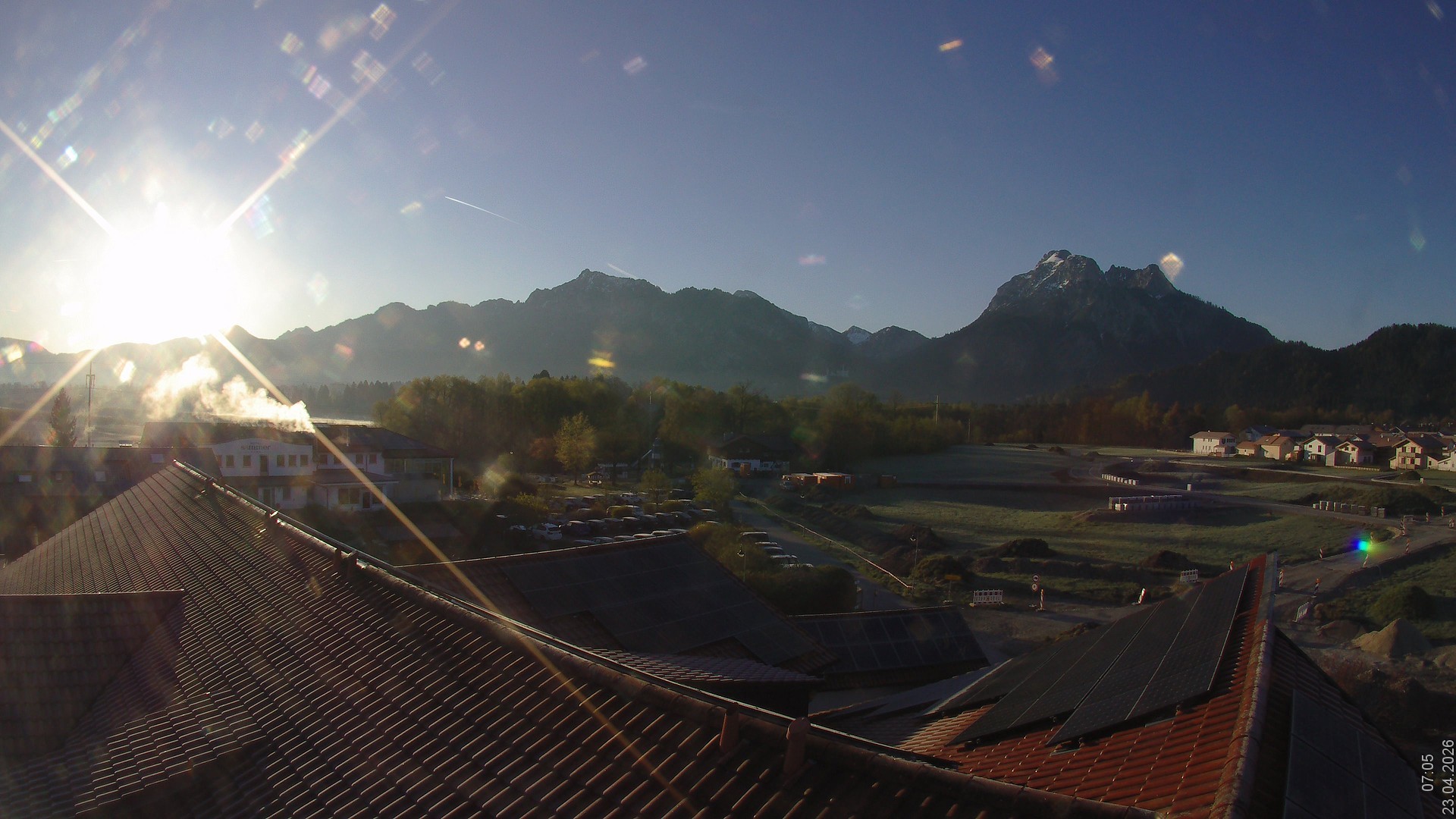 Archiv Foto Webcam Füssen: Ausblick vom Hotel Sommer