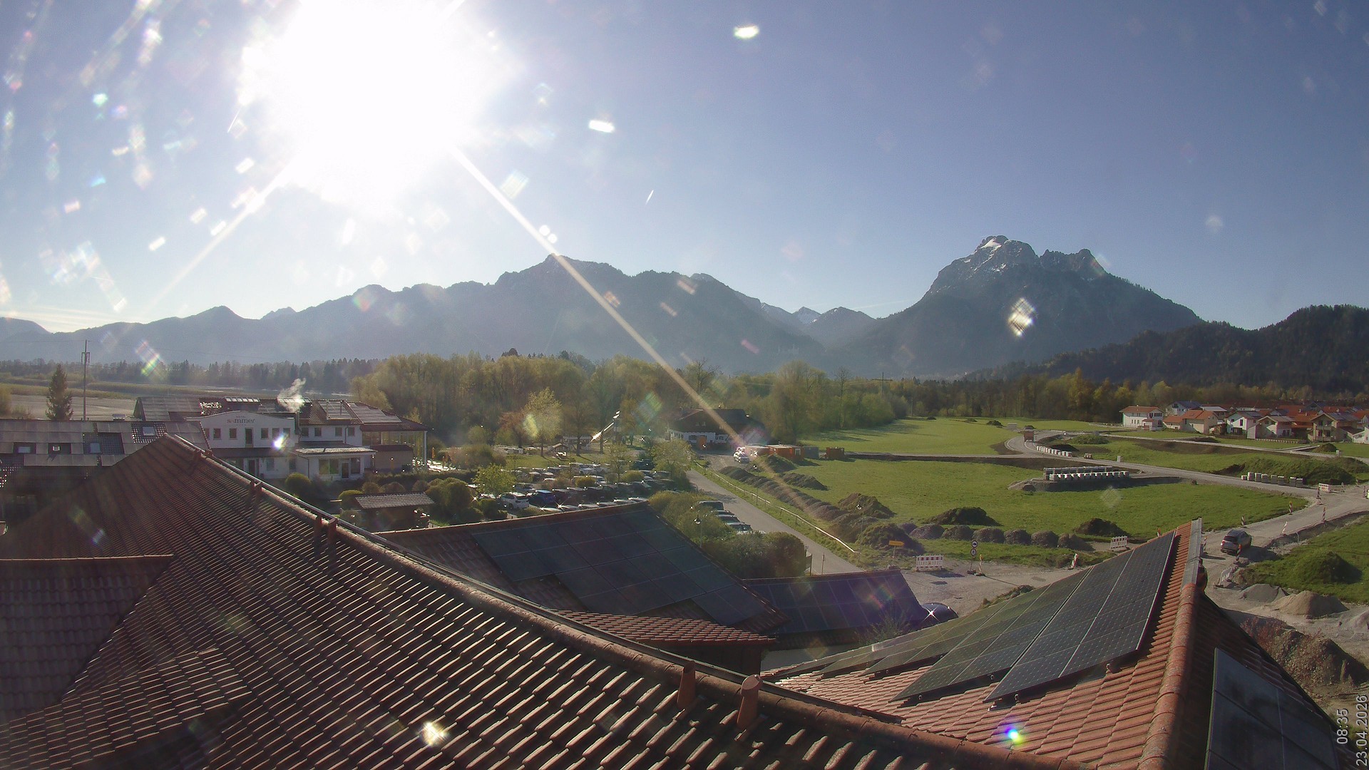 Archiv Foto Webcam Füssen: Ausblick vom Hotel Sommer
