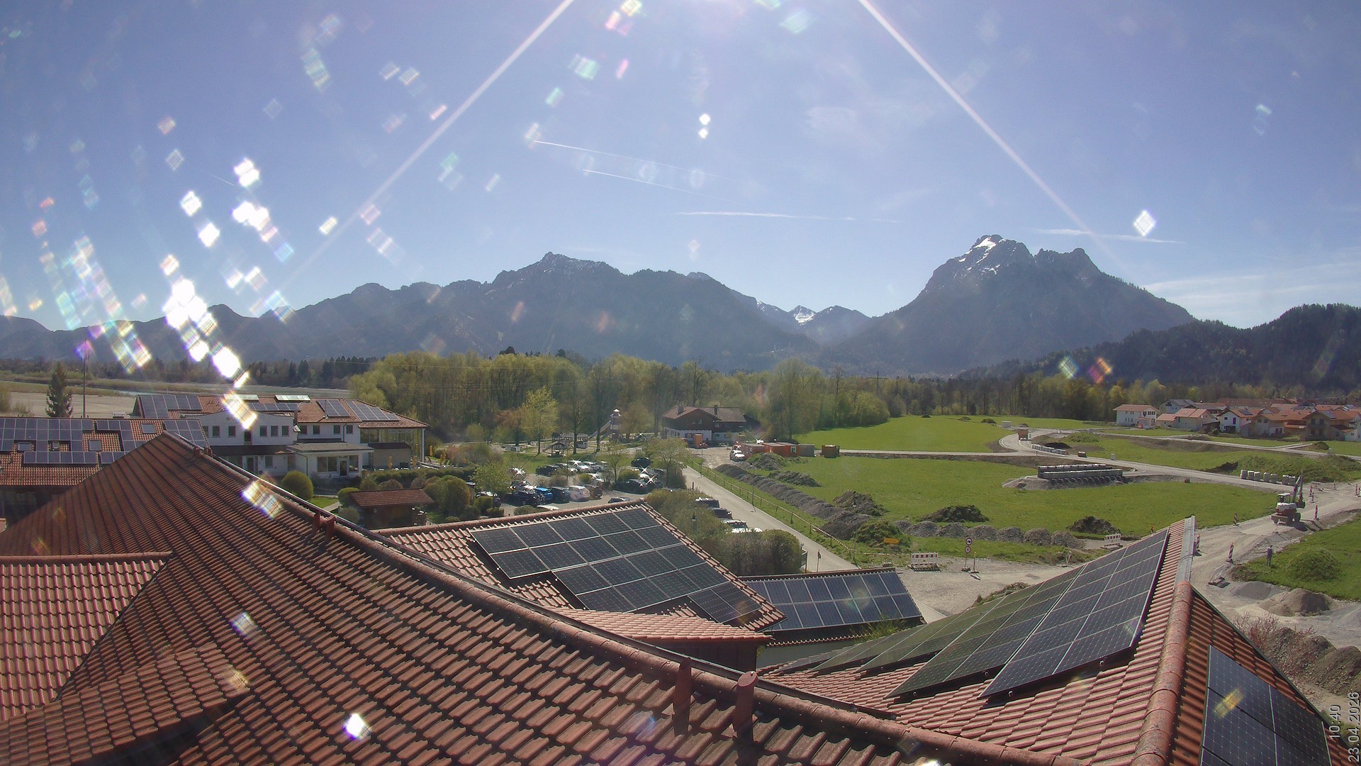 Archiv Foto Webcam Füssen: Ausblick vom Hotel Sommer