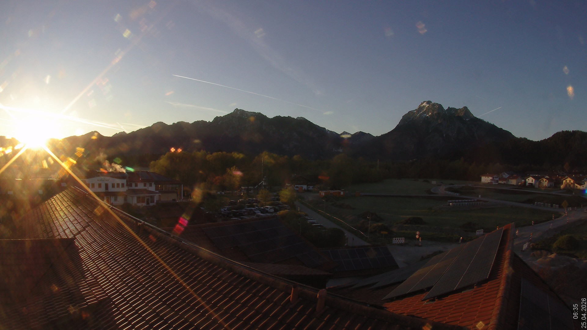 Archiv Foto Webcam Füssen: Ausblick vom Hotel Sommer