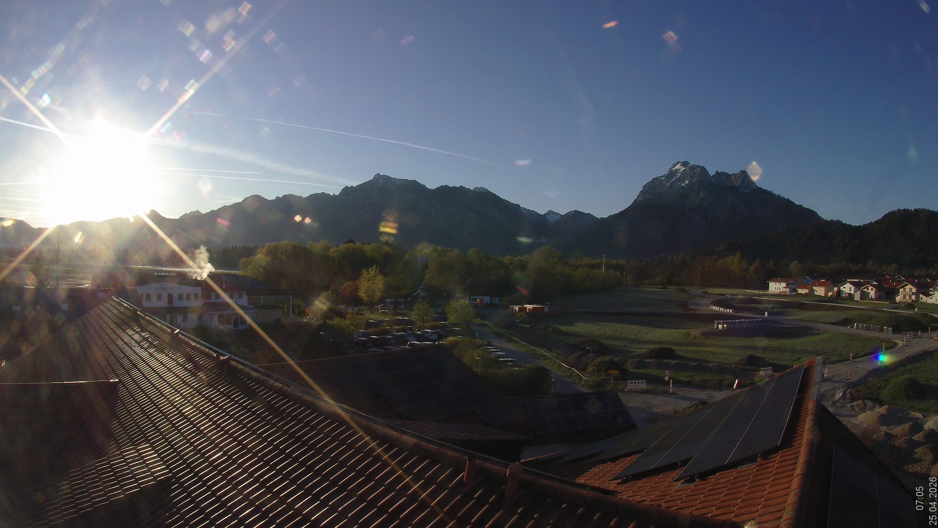 Archiv Foto Webcam Füssen: Ausblick vom Hotel Sommer