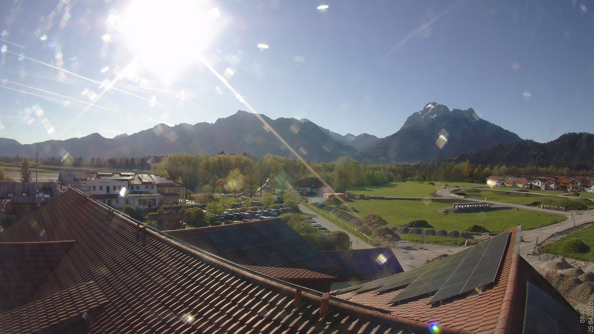 Archiv Foto Webcam Füssen: Ausblick vom Hotel Sommer