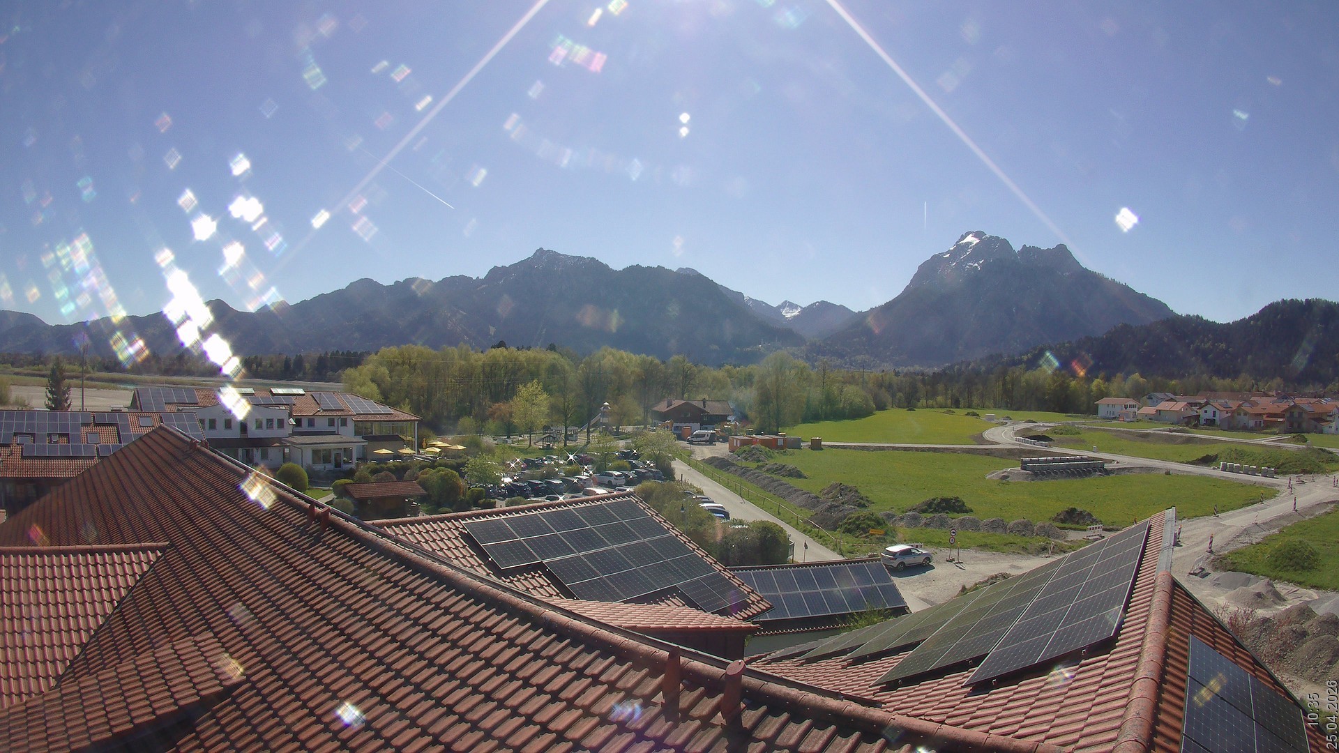 Archiv Foto Webcam Füssen: Ausblick vom Hotel Sommer