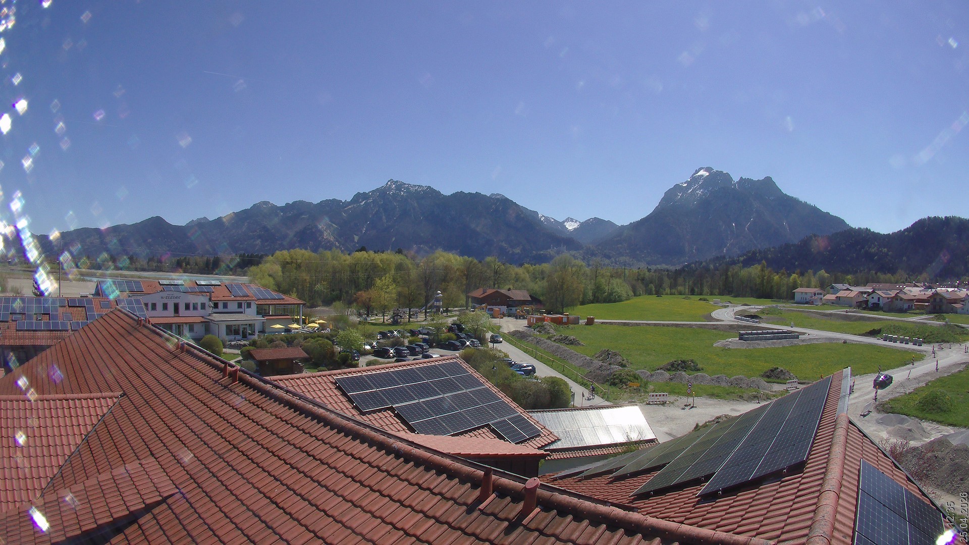 Archiv Foto Webcam Füssen: Ausblick vom Hotel Sommer