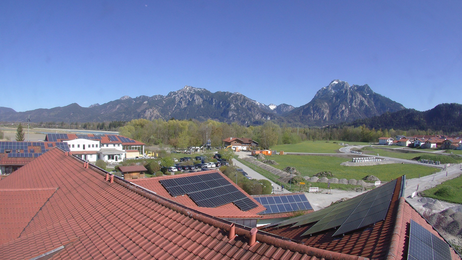 Archiv Foto Webcam Füssen: Ausblick vom Hotel Sommer